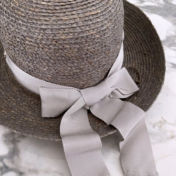 NWT - Helen Kaminski Newport SB Raffia Hat - Eclipse Melange👒 - Picture 5 of 8